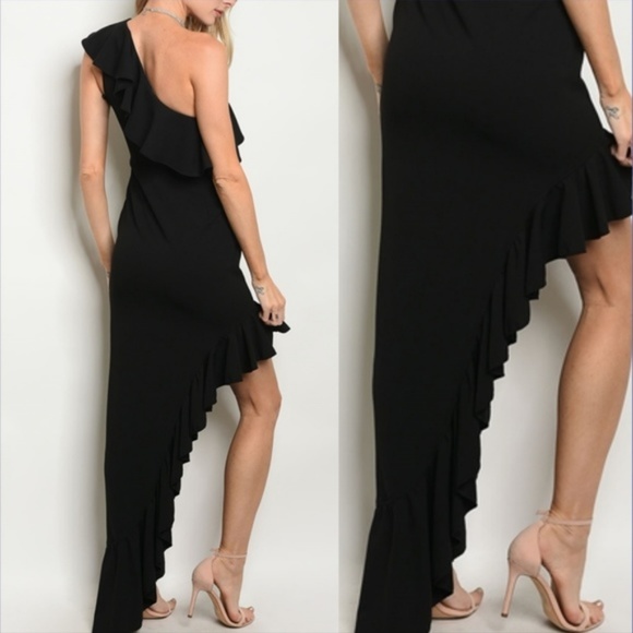 EMMA Black Maxi Dress - Picture 2 of 3